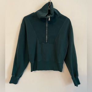 Abercrombie & Fitch Dark Green Funnel Neck Sweatshirt.
